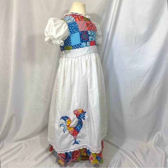 Vintage Nannette 70’s Patchwork Print Maxi Dress 4T Chicken Hippie Boho - Picture 8 of 12